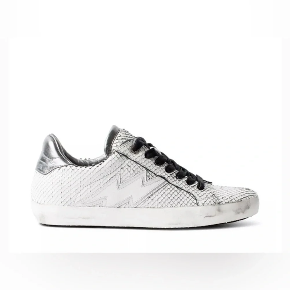 Zadig & Voltaire Neo Keith Flash Low Top Sneakers -Size 37 like new 100% leather